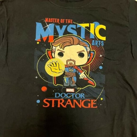 FUNKO POP MARVEL DOCTOR STRANGE Master Of The Mystic Arts T-SHIRT Black Size XL - Picture 2 of 3